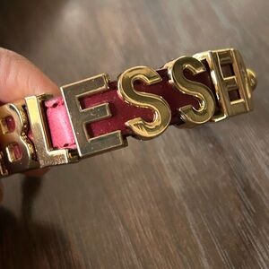 BCBGeneration Leather gold hardware #BLESSED BRACELET